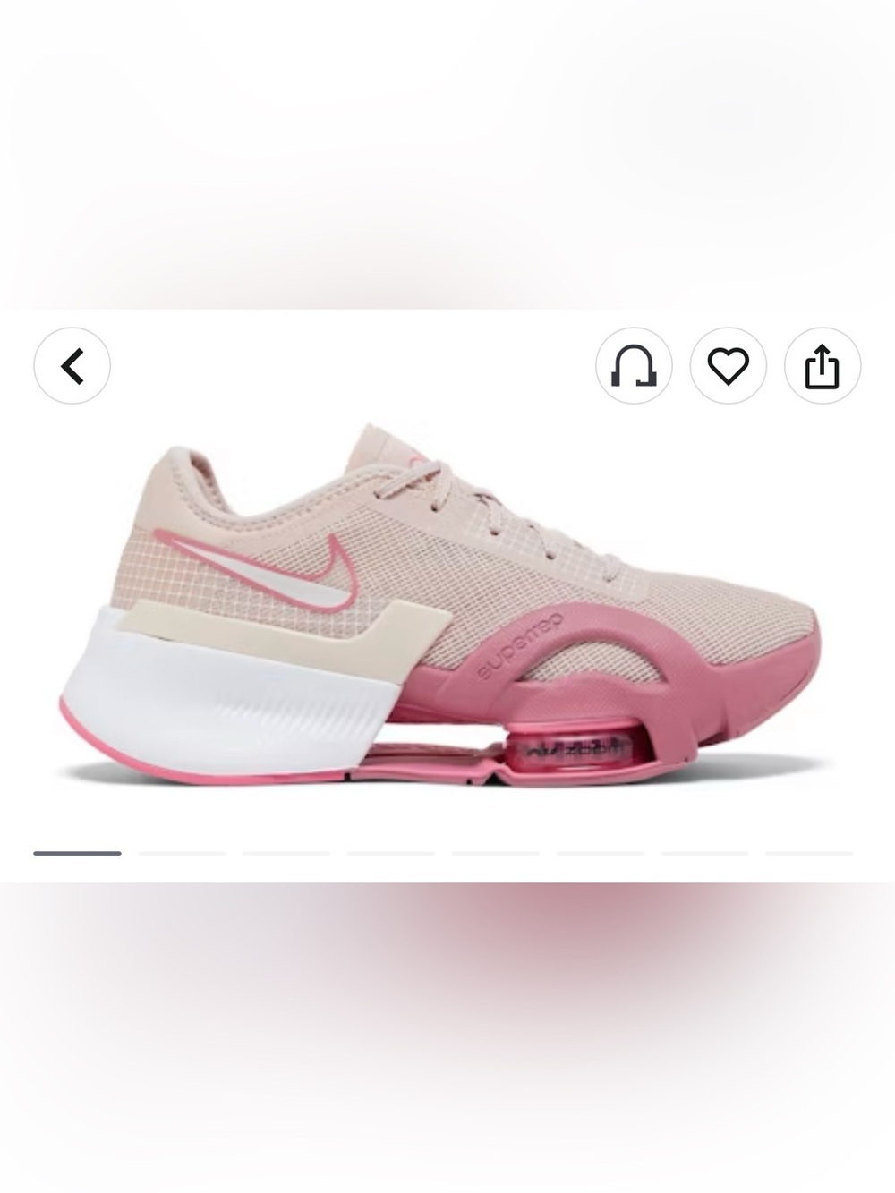 Nike Air Zoom Superrep Pink Sneakers Size